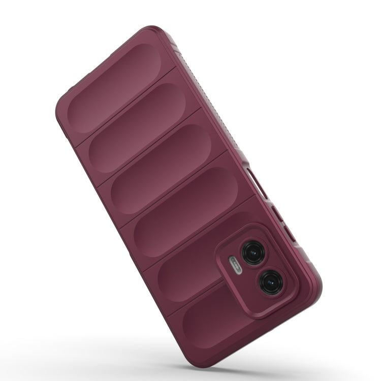 For Motorola Moto G73 5G Magic Shield TPU + Flannel Phone Case(White) - Motorola Cases by PMC TechLife | Online Shopping South Africa | PMC TechLife | Buy Now Pay Later Mobicred