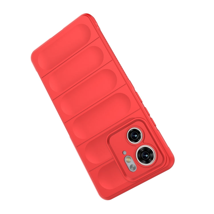 For Motorola Edge 40 5G Magic Shield TPU + Flannel Phone Case(Grey) - Motorola Cases by PMC TechLife | Online Shopping South Africa | PMC TechLife | Buy Now Pay Later Mobicred