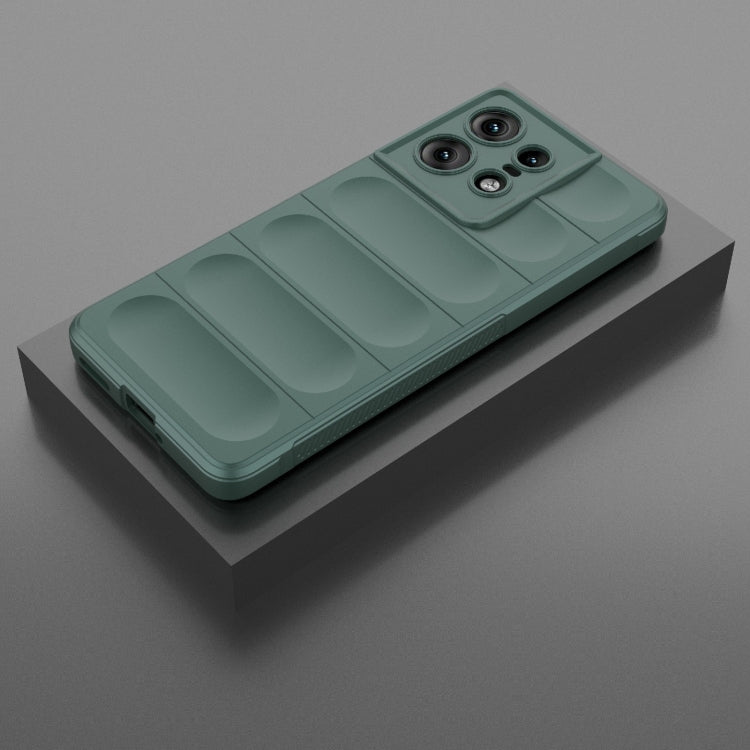 For Motorola Edge 50 Pro 5G Global Magic Shield TPU + Flannel Phone Case(Dark Green) - Motorola Cases by PMC TechLife | Online Shopping South Africa | PMC TechLife | Buy Now Pay Later Mobicred