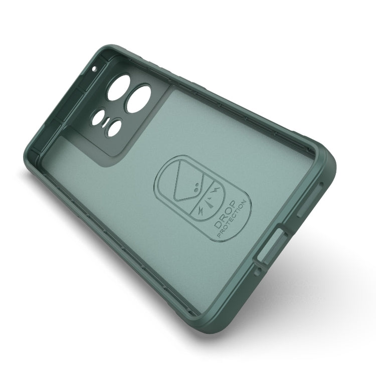 For Motorola Edge 50 Pro 5G Global Magic Shield TPU + Flannel Phone Case(Dark Grey) - Motorola Cases by PMC TechLife | Online Shopping South Africa | PMC TechLife | Buy Now Pay Later Mobicred