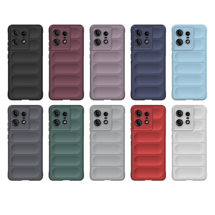 For Motorola Edge 50 Pro 5G Global Magic Shield TPU + Flannel Phone Case(Dark Grey) - Motorola Cases by PMC TechLife | Online Shopping South Africa | PMC TechLife | Buy Now Pay Later Mobicred