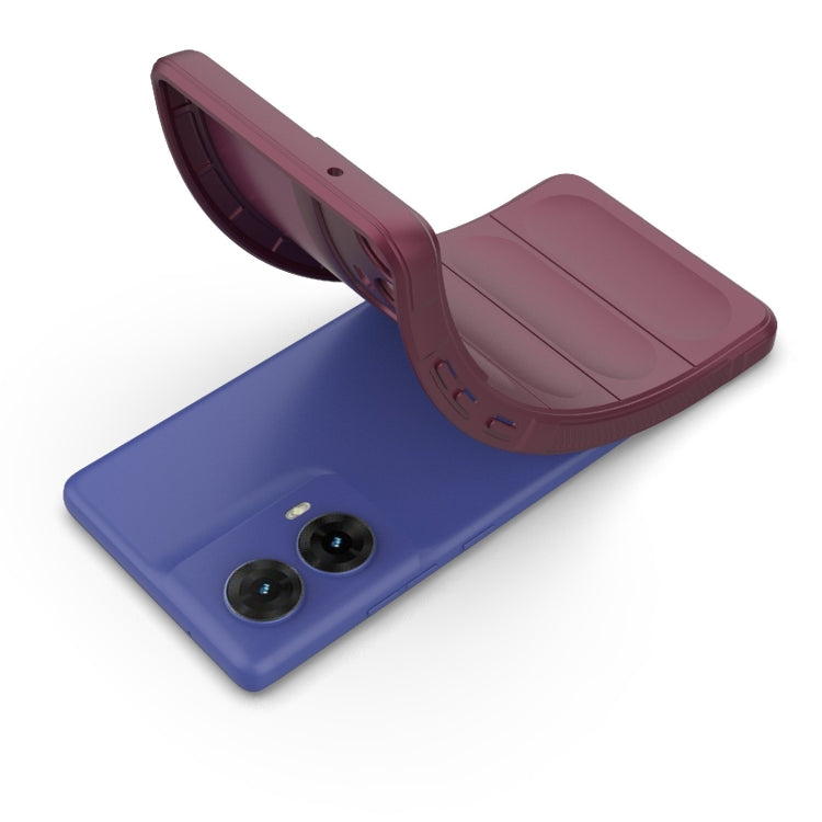 For Motorola Moto G85 5G Global Magic Shield TPU + Flannel Phone Case(Dark Grey) - free shipping - PMC TechLife - Order now!