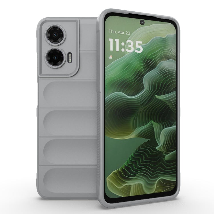 For Motorola Moto G35 5G Global Magic Shield TPU + Flannel Phone Case(Grey) - free shipping - PMC TechLife - Order now!