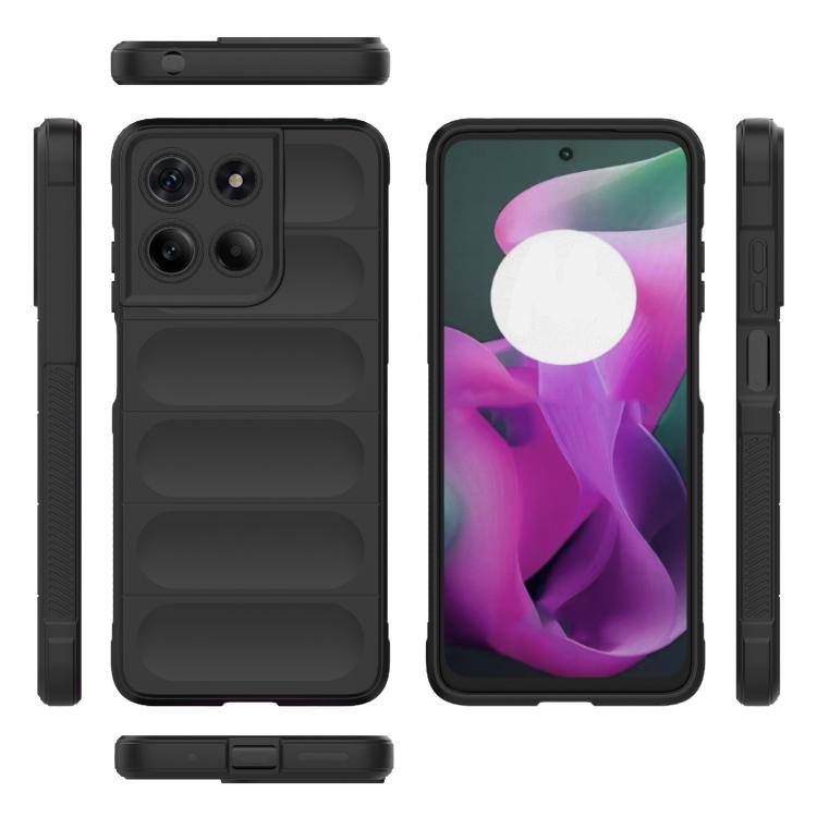 For Motorola Moto G15 4G Global Magic Shield TPU + Flannel Phone Case(Black) - free shipping - PMC TechLife - Order now!