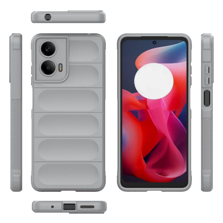 For Motorola Moto G24 4G Global Magic Shield TPU + Flannel Phone Case(Grey) - free shipping - PMC TechLife - Order now!