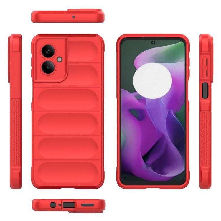 For Motorola Moto G55 5G Global Magic Shield TPU + Flannel Phone Case(Red) - free shipping - PMC TechLife - Order now!