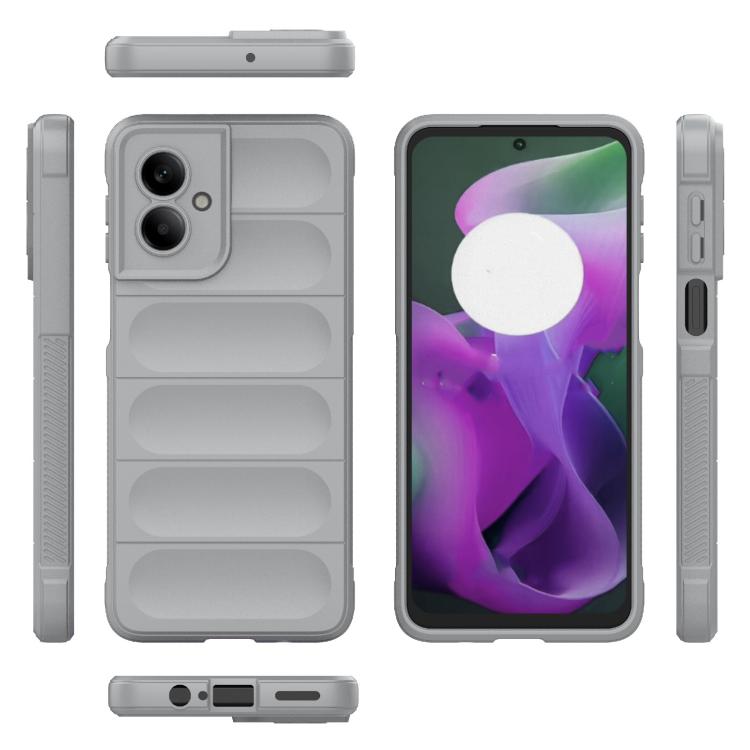 For Motorola Moto G55 5G Global Magic Shield TPU + Flannel Phone Case(Grey) - free shipping - PMC TechLife - Order now!
