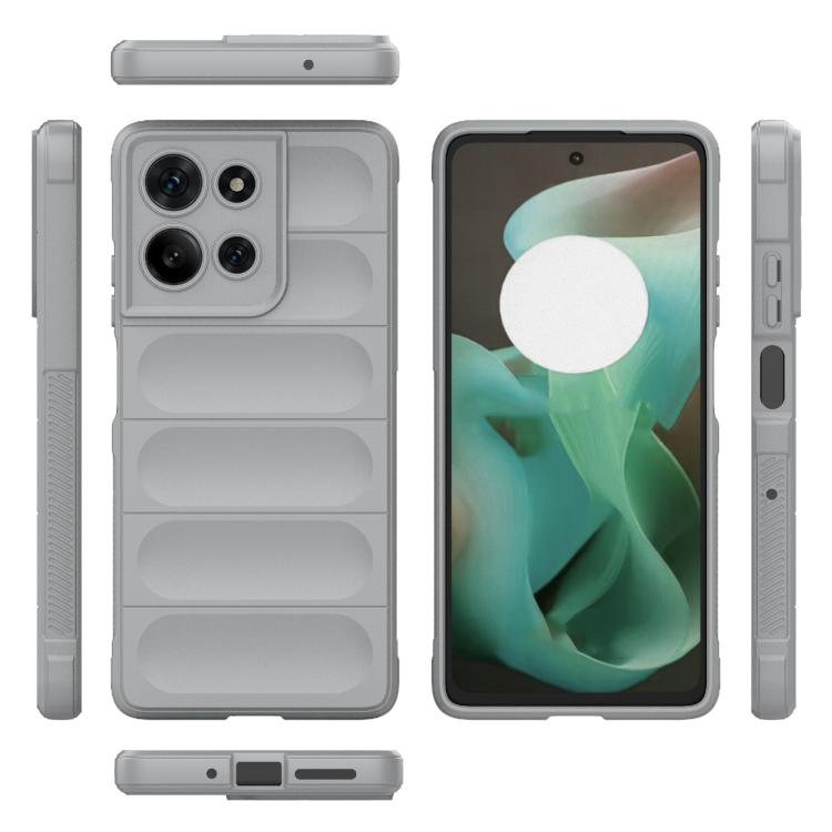 For Motorola Moto G75 5G Global Magic Shield TPU + Flannel Phone Case(Grey) - free shipping - PMC TechLife - Order now!