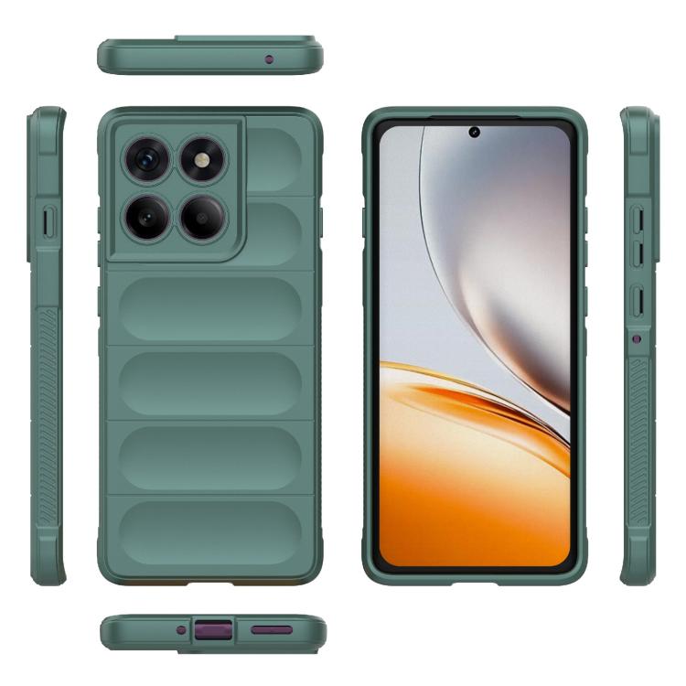 For Motorola Edge 60 Pro 5G Magic Shield TPU + Flannel Phone Case(Dark Green) - free shipping - PMC TechLife - Order now!