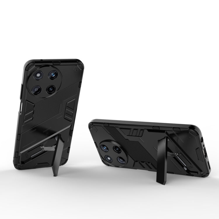For Realme 11 4G Global Punk Armor 2 in 1 PC + TPU Phone Case with Holder(Black) - Realme Cases by PMC TechLife | Online Shopping South Africa | PMC TechLife | Buy Now Pay Later Mobicred