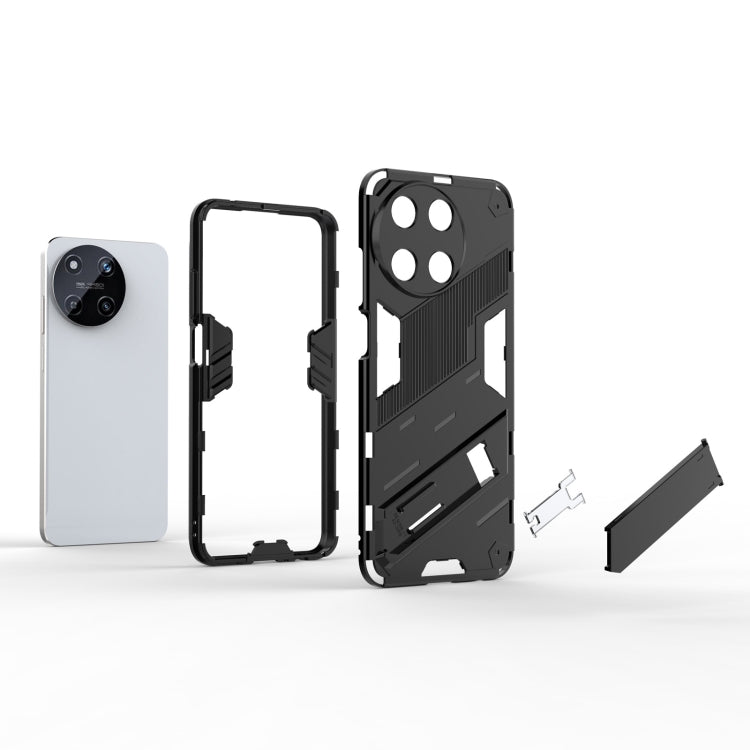 For Realme 11 4G Global Punk Armor 2 in 1 PC + TPU Phone Case with Holder(Grey) - Realme Cases by PMC TechLife | Online Shopping South Africa | PMC TechLife | Buy Now Pay Later Mobicred