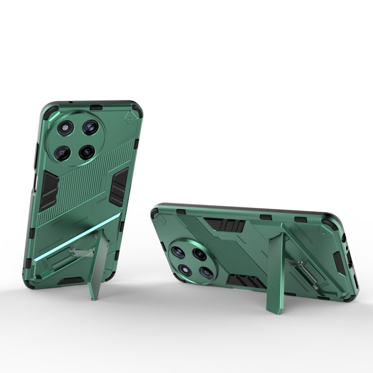 For Realme 11 4G Global Punk Armor 2 in 1 PC + TPU Phone Case with Holder(Green) - Realme Cases by PMC TechLife | Online Shopping South Africa | PMC TechLife | Buy Now Pay Later Mobicred