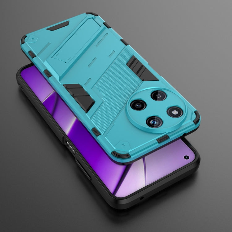 For Realme 11 4G Global Punk Armor 2 in 1 PC + TPU Phone Case with Holder(Blue) - Realme Cases by PMC TechLife | Online Shopping South Africa | PMC TechLife | Buy Now Pay Later Mobicred