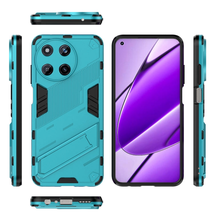 For Realme 11 4G Global Punk Armor 2 in 1 PC + TPU Phone Case with Holder(Blue) - Realme Cases by PMC Jewellery | Online Shopping South Africa | PMC Jewellery | Buy Now Pay Later Mobicred
