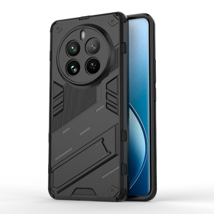 For Realme 12 Pro 5G Global Punk Armor 2 in 1 PC + TPU Phone Case with Holder(Black) - free shipping - PMC TechLife - Order now!