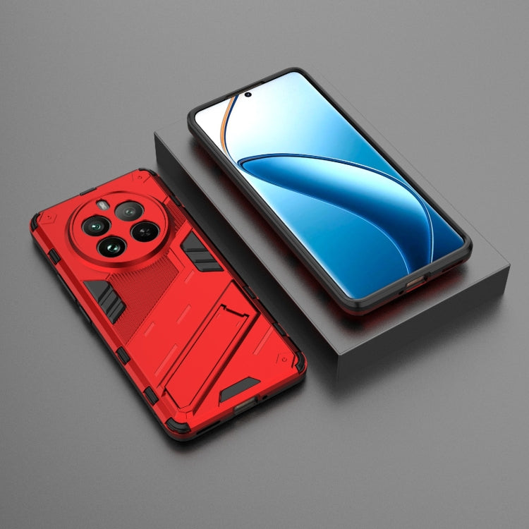 For Realme 12 Pro 5G Global Punk Armor 2 in 1 PC + TPU Phone Case with Holder(Red) - free shipping - PMC TechLife - Order now!