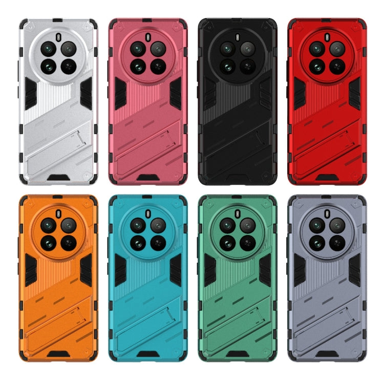 For Realme 12 Pro 5G Global Punk Armor 2 in 1 PC + TPU Phone Case with Holder(Green) - Realme Cases by PMC TechLife | Online Shopping South Africa | PMC TechLife | Buy Now Pay Later Mobicred