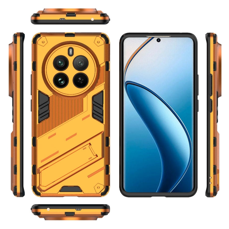 For Realme 12 Pro 5G Global Punk Armor 2 in 1 PC + TPU Phone Case with Holder(Orange) - Realme Cases by PMC Jewellery | Online Shopping South Africa | PMC Jewellery | Buy Now Pay Later Mobicred