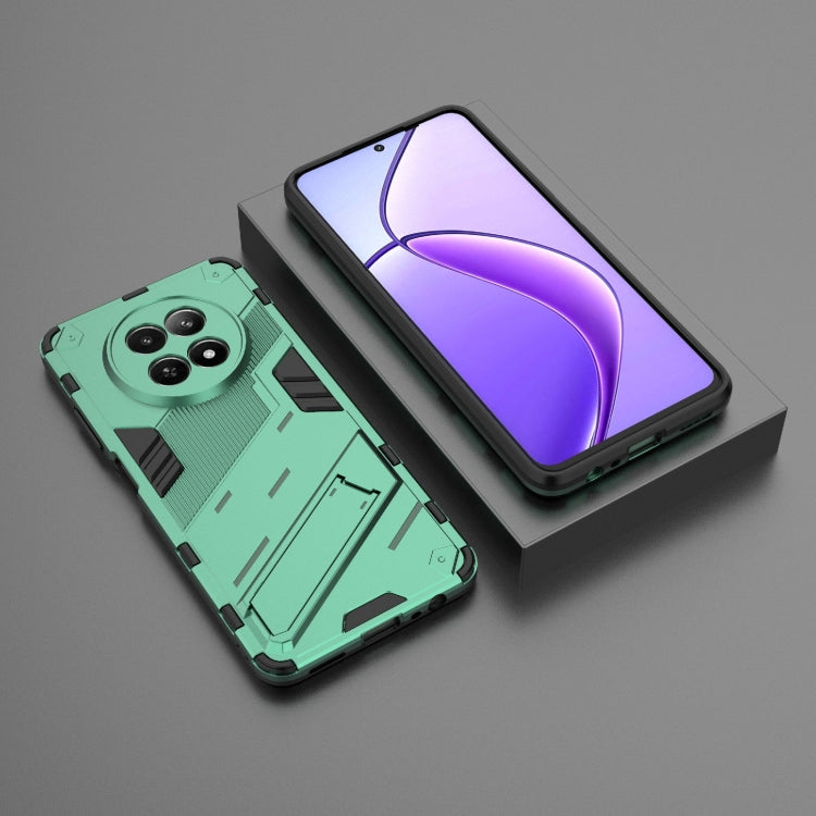 For Realme 12 5G Global Punk Armor 2 in 1 PC + TPU Phone Case with Holder(Green) - Realme Cases by PMC TechLife | Online Shopping South Africa | PMC TechLife | Buy Now Pay Later Mobicred