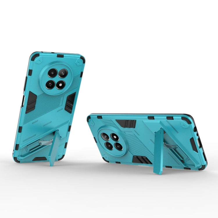 For Realme 12 5G Global Punk Armor 2 in 1 PC + TPU Phone Case with Holder(Blue) - Realme Cases by PMC TechLife | Online Shopping South Africa | PMC TechLife | Buy Now Pay Later Mobicred