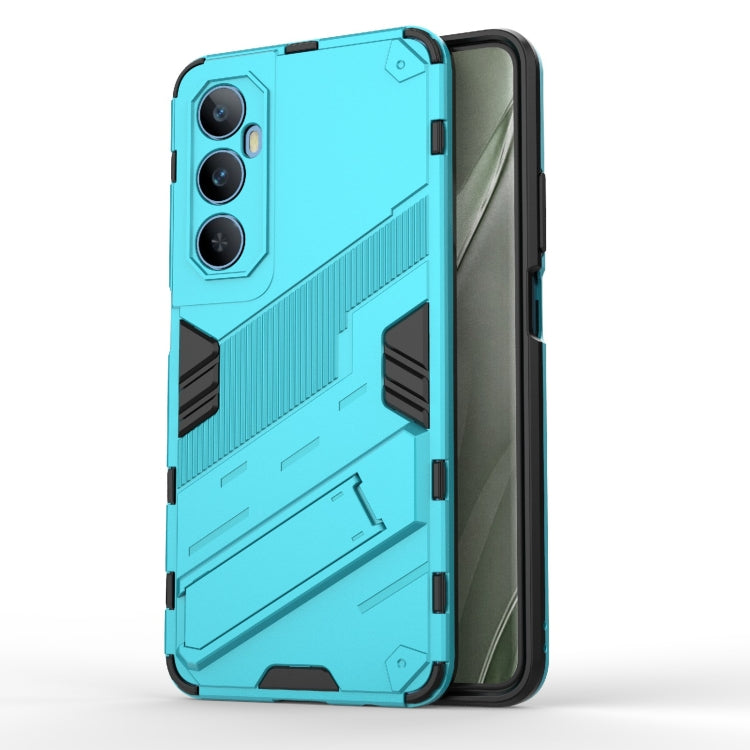 For Realme C65 4G Global Punk Armor 2 in 1 PC + TPU Phone Case with Holder(Blue) - Realme Cases by PMC Jewellery | Online Shopping South Africa | PMC Jewellery | Buy Now Pay Later Mobicred