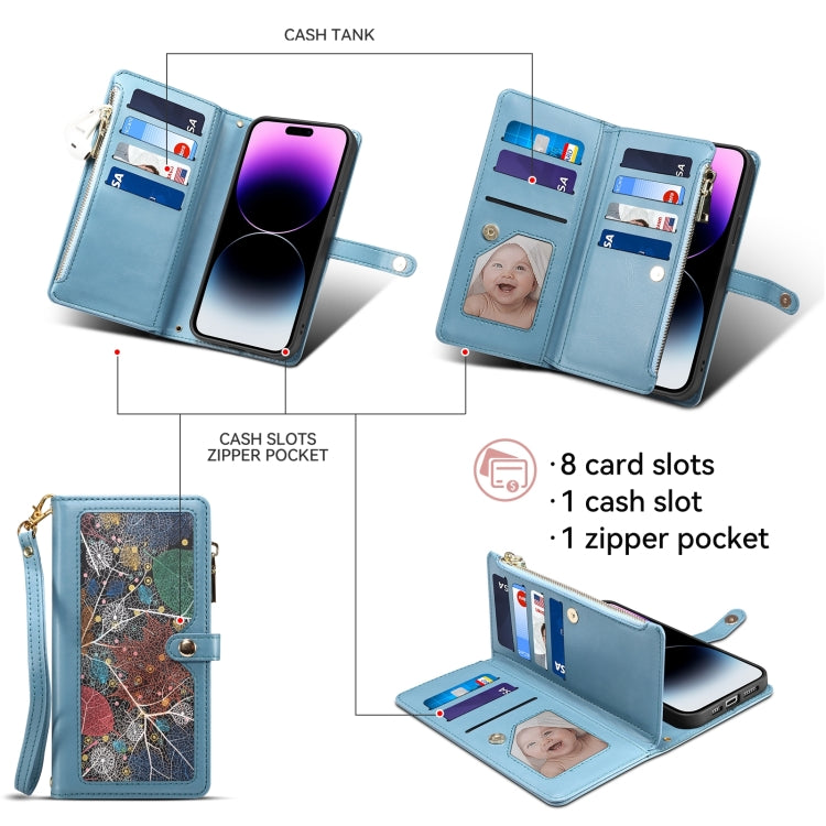 For Samsung Galaxy A35 5G ESEBLE Star Series Lanyard Zipper Wallet RFID Leather Case(Blue) - Galaxy Phone Cases by ESEBLE | Online Shopping South Africa | PMC TechLife | Buy Now Pay Later Mobicred