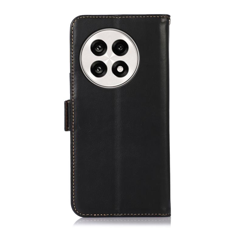 For OnePlus Ace 5 Pro / Ace 5 Magnetic Crazy Horse Texture Genuine Leather RFID Phone Case(Black) - OnePlus Cases by PMC TechLife | Online Shopping South Africa | PMC TechLife | Buy Now Pay Later Mobicred