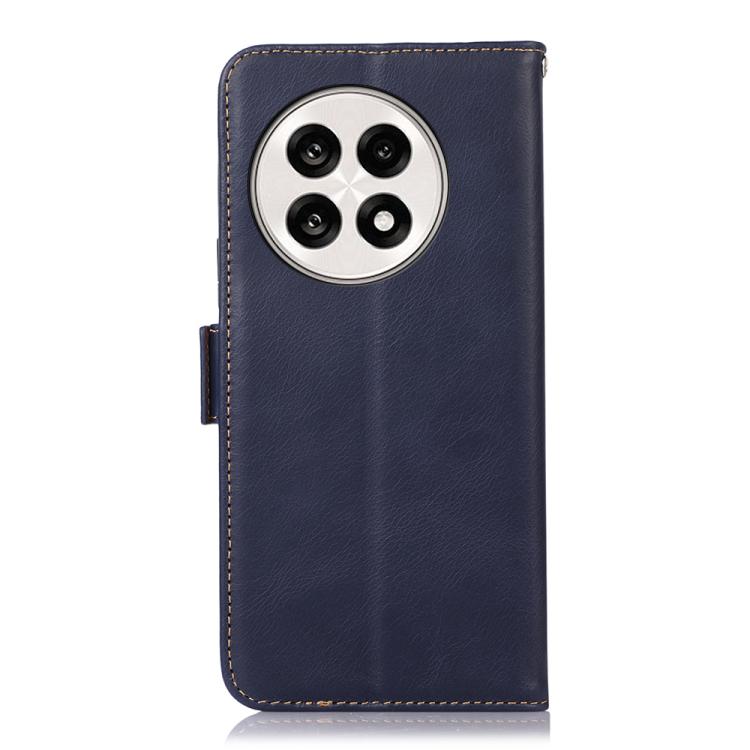 For OnePlus Ace 5 Pro / Ace 5 Magnetic Crazy Horse Texture Genuine Leather RFID Phone Case(Blue) - Ace 5 Cases by PMC TechLife | Online Shopping South Africa | PMC TechLife | Buy Now Pay Later Mobicred