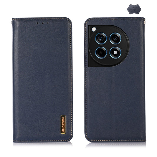 For OnePlus Ace 3 / 12R KHAZNEH Nappa Top Layer Cowhide Leather Phone Case(Blue) - OnePlus Cases by PMC Jewellery | Online Shopping South Africa | PMC Jewellery | Buy Now Pay Later Mobicred