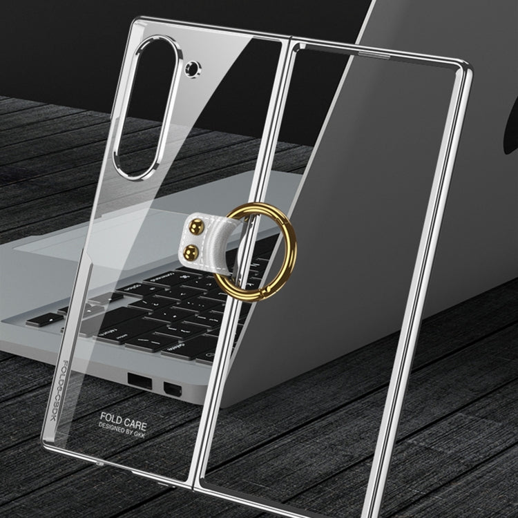 For Samsung Galaxy Z Fold6 GKK Electroplating Phone Case with Ring(Black) - free shipping - PMC Jewellery - Order now!