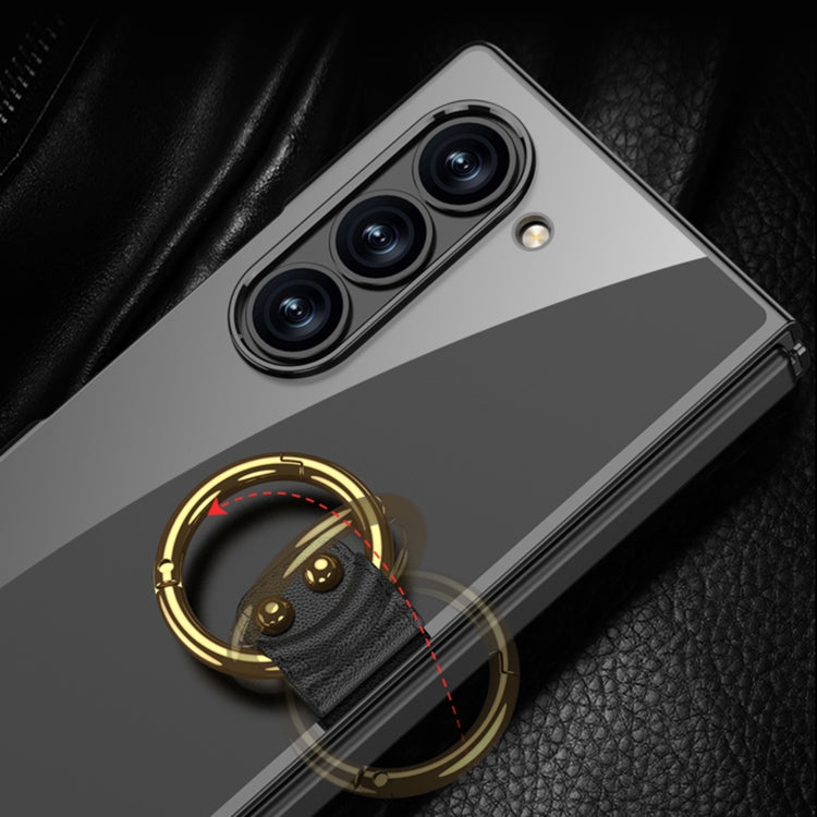 For Samsung Galaxy Z Fold6 GKK Electroplating Phone Case with Ring(Silver) - free shipping - PMC Jewellery - Order now!