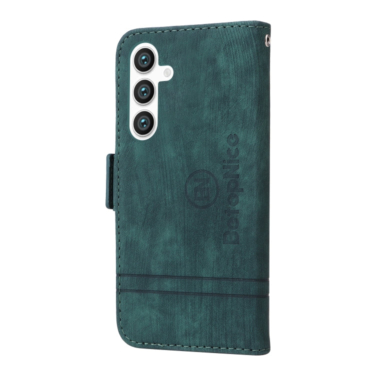 For Samsung Galaxy S24 BETOPNICE Dual-side Buckle Leather Phone Case(Green) - free shipping - PMC Jewellery - Order now!