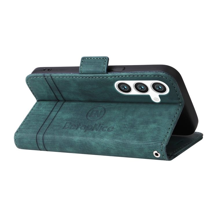 For Samsung Galaxy S24 BETOPNICE Dual-side Buckle Leather Phone Case(Green) - free shipping - PMC Jewellery - Order now!