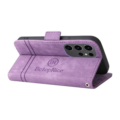 For Samsung Galaxy S24 Ultra BETOPNICE Dual-side Buckle Leather Phone Case(Purple) - Galaxy Phone Cases by BETOPNICE | Online Shopping South Africa | PMC Jewellery | Buy Now Pay Later Mobicred