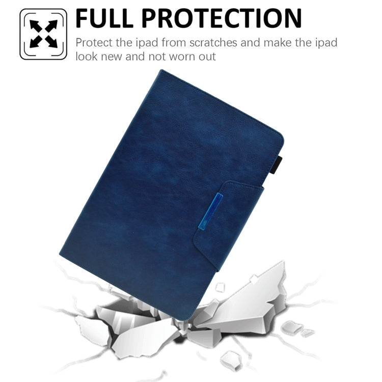 For Amazon Fire Max 11 2023 Suede Cross Texture Magnetic Clasp Leather Tablet Case(Blue) - Amazon by PMC TechLife | Online Shopping South Africa | PMC TechLife | Buy Now Pay Later Mobicred
