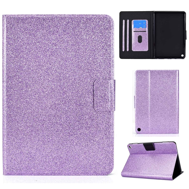 For Amazon Fire Max 11 2023 Glitter Powder Smart Leather Tablet Case(Purple) - Amazon by PMC TechLife | Online Shopping South Africa | PMC TechLife | Buy Now Pay Later Mobicred