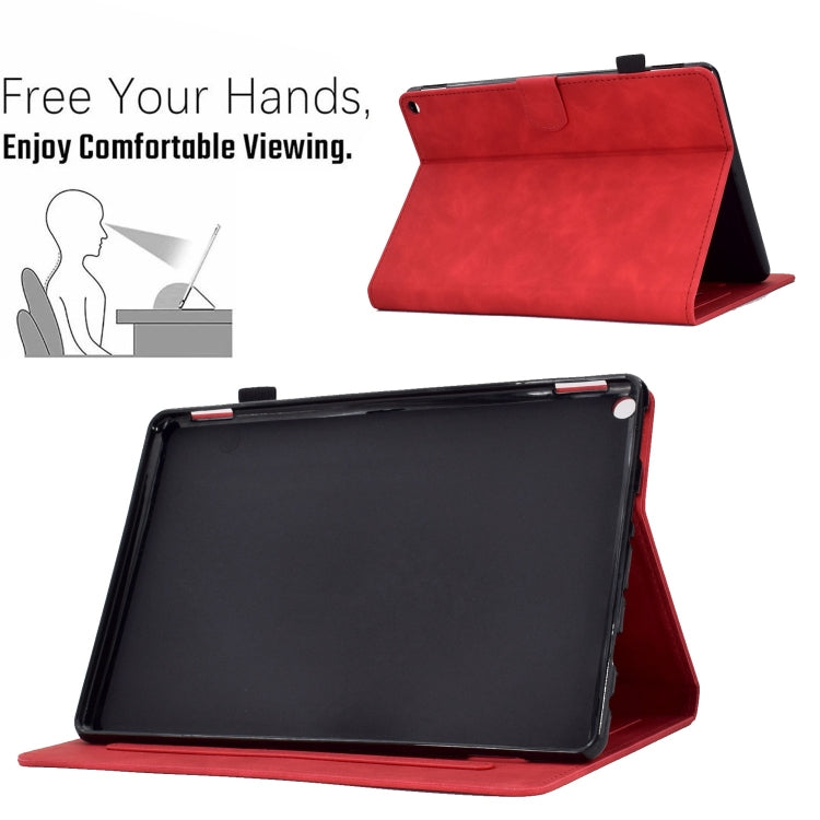 For Amazon Fire Max 11 2023 Embossed Tower Flip Smart Leather Tablet Case(Red) - Amazon by PMC TechLife | Online Shopping South Africa | PMC TechLife | Buy Now Pay Later Mobicred