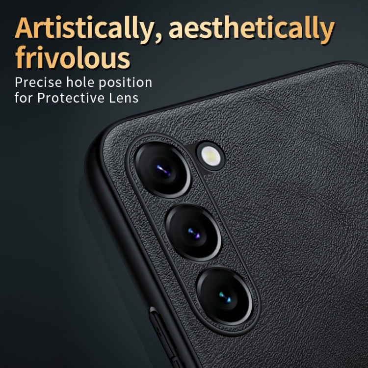 For Samsung Galaxy S23 Ultra 5G SULADA Shockproof TPU Hybrid Handmade Leather Phone Case(Orange) - Galaxy S23 Ultra 5G Cases by SULADA | Online Shopping South Africa | PMC TechLife | Buy Now Pay Later Mobicred