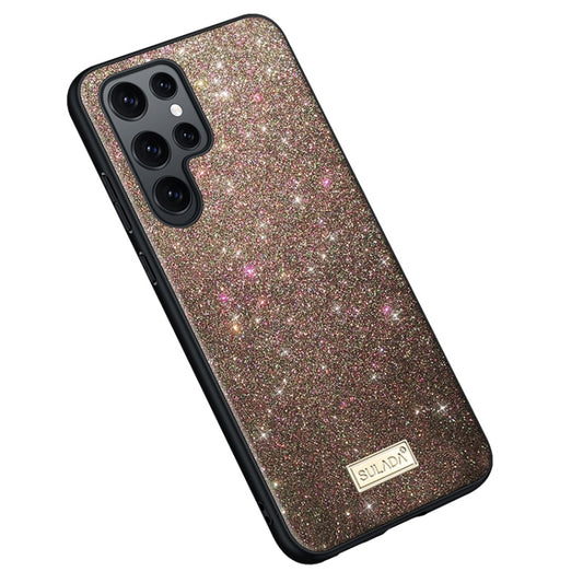 For Samsung Galaxy S25 Ultra 5G SULADA Glittery TPU Hybrid Handmade Leather Phone Case(Colorful) - Galaxy S25 Ultra 5G Cases by SULADA | Online Shopping South Africa | PMC Jewellery | Buy Now Pay Later Mobicred