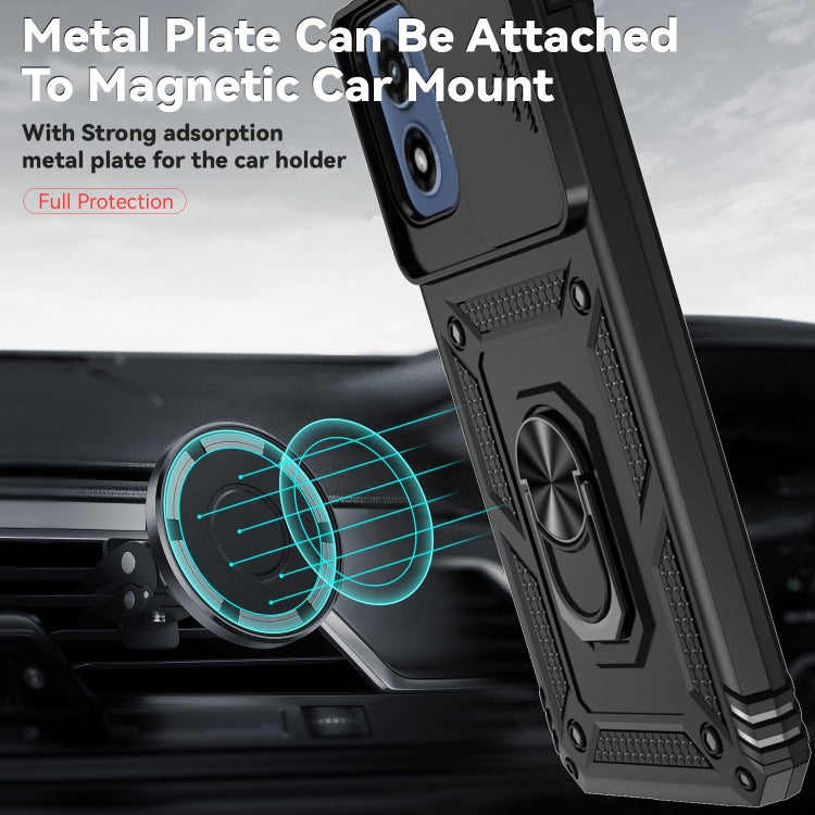 For Motorola Moto G Play 5G 2024 Sliding Camshield Holder Phone Case(Black) - Motorola Cases by PMC Jewellery | Online Shopping South Africa | PMC Jewellery | Buy Now Pay Later Mobicred