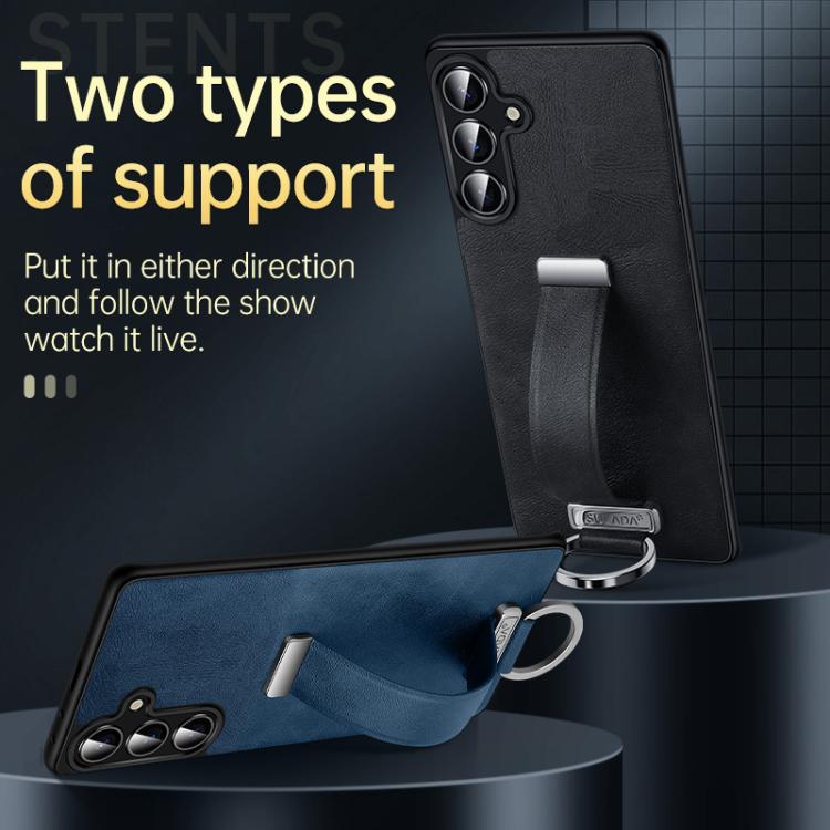 For Samsung Galaxy S23 5G SULADA PC Hybrid Leather Texture Skin Feel Shockproof Phone Case(Blue) - Galaxy S23 5G Cases by SULADA | Online Shopping South Africa | PMC TechLife | Buy Now Pay Later Mobicred