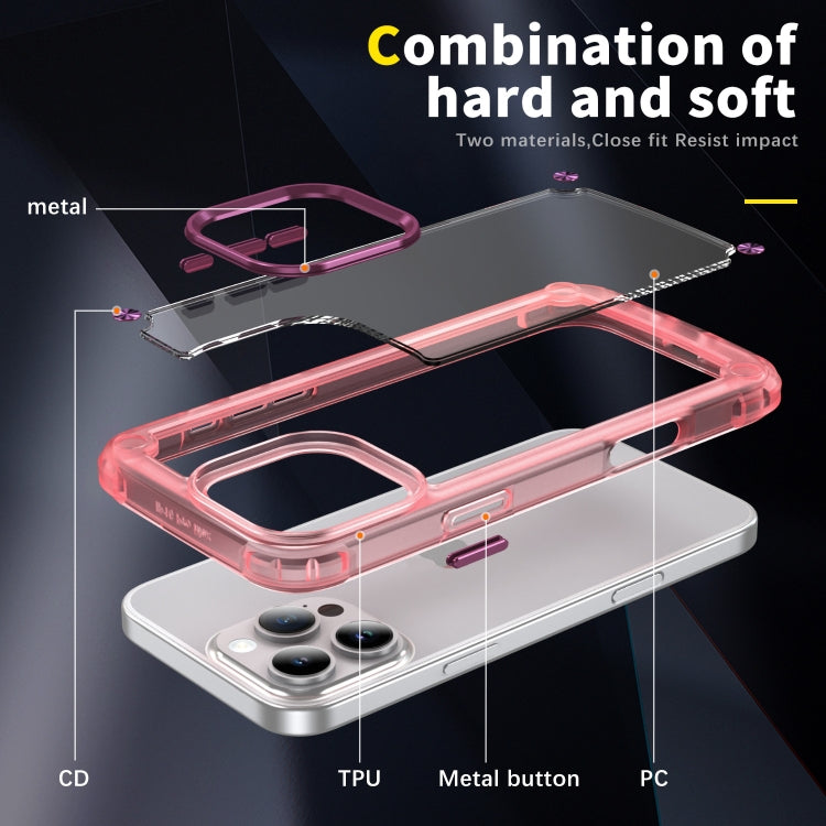 For iPhone 16 Pro Skin Feel TPU + PC Phone Case(Transparent Pink) - iPhone 16 Pro Cases by PMC Jewellery | Online Shopping South Africa | PMC Jewellery | Buy Now Pay Later Mobicred