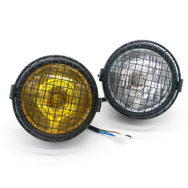 Motorcycle Reticular Retro Lamp LED Headlight Modification Accessories for Halley / Honda CG125 / Suzuki GN125(White) - Headlights by PMC Jewellery | Online Shopping South Africa | PMC Jewellery | Buy Now Pay Later Mobicred