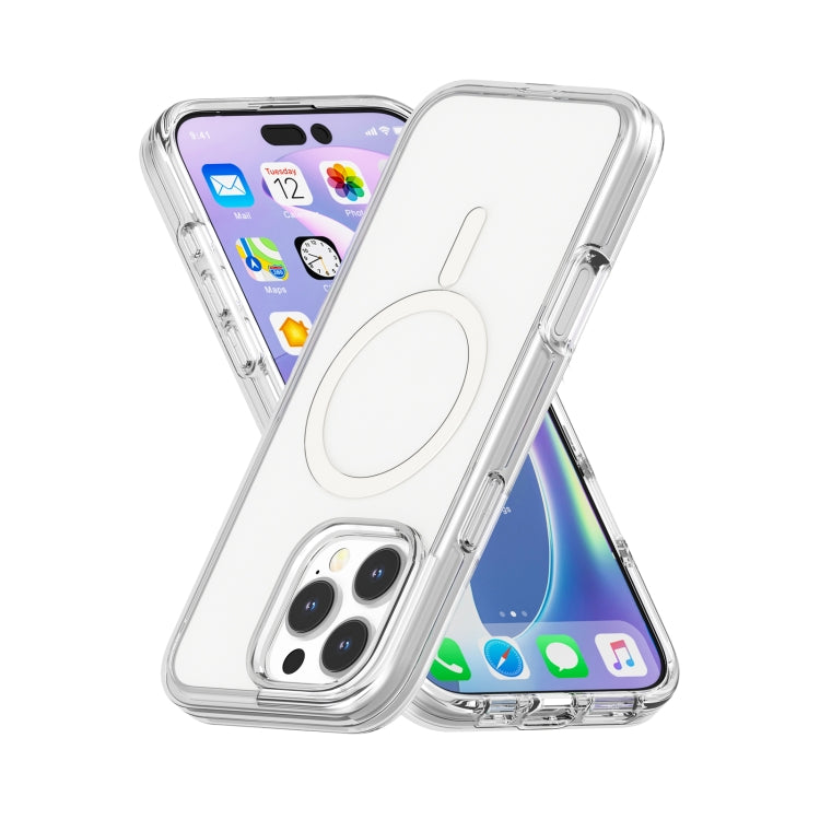 For iPhone 16 Pro Terminator Style Transparent MagSafe Magnetic Phone Case(Transparent) - iPhone 16 Pro Cases by PMC TechLife | Online Shopping South Africa | PMC TechLife | Buy Now Pay Later Mobicred