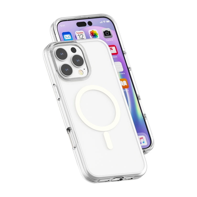 For iPhone 16 Pro Terminator Style Transparent MagSafe Magnetic Phone Case(Transparent) - iPhone 16 Pro Cases by PMC TechLife | Online Shopping South Africa | PMC TechLife | Buy Now Pay Later Mobicred