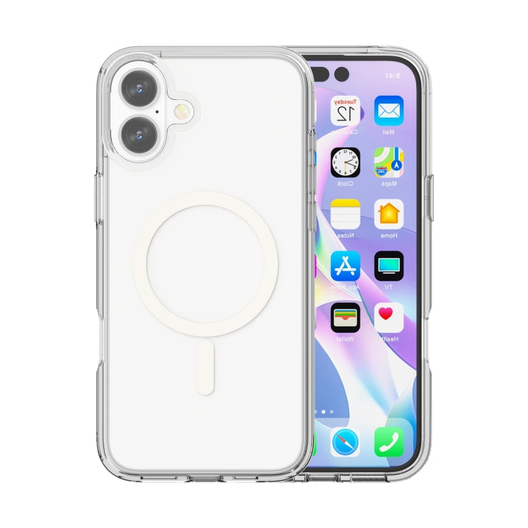 For iPhone 16 Terminator Style Transparent MagSafe Magnetic Phone Case(Transparent) - iPhone 16 Cases by PMC TechLife | Online Shopping South Africa | PMC TechLife | Buy Now Pay Later Mobicred
