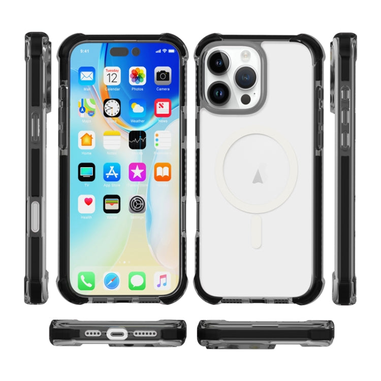 For iPhone 16e Acrylic Magsafe Magnetic Shockproof Phone Case(Transparent Black) - iPhone 16e Cases by PMC TechLife | Online Shopping South Africa | PMC TechLife | Buy Now Pay Later Mobicred