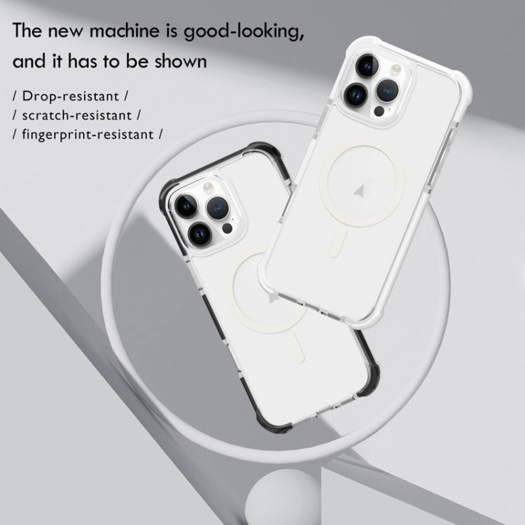 For iPhone 16e Acrylic Magsafe Magnetic Shockproof Phone Case(Transparent Black) - iPhone 16e Cases by PMC TechLife | Online Shopping South Africa | PMC TechLife | Buy Now Pay Later Mobicred
