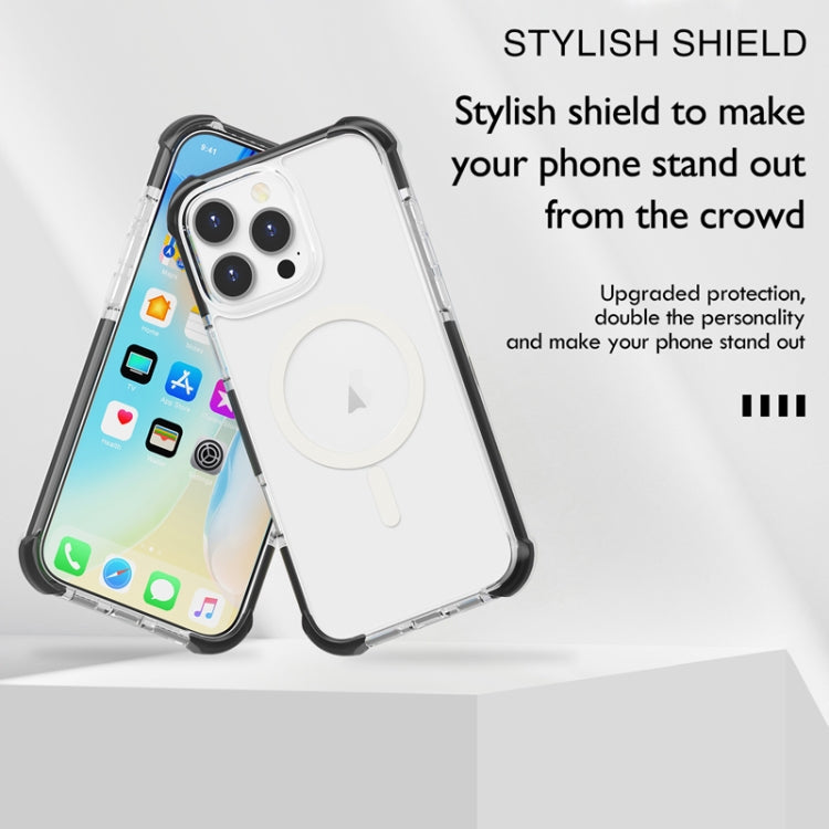 For iPhone 16e Acrylic Magsafe Magnetic Shockproof Phone Case(Transparent Black) - iPhone 16e Cases by PMC TechLife | Online Shopping South Africa | PMC TechLife | Buy Now Pay Later Mobicred