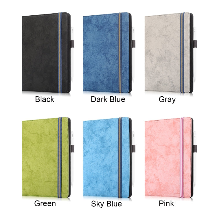 For 7-8 inch Marble Cloth Texture Horizontal Flip Universal Tablet PC Leather Case with Pen Slot & Holder(Sky Blue) - 8 inch by PMC TechLife | Online Shopping South Africa | PMC TechLife | Buy Now Pay Later Mobicred